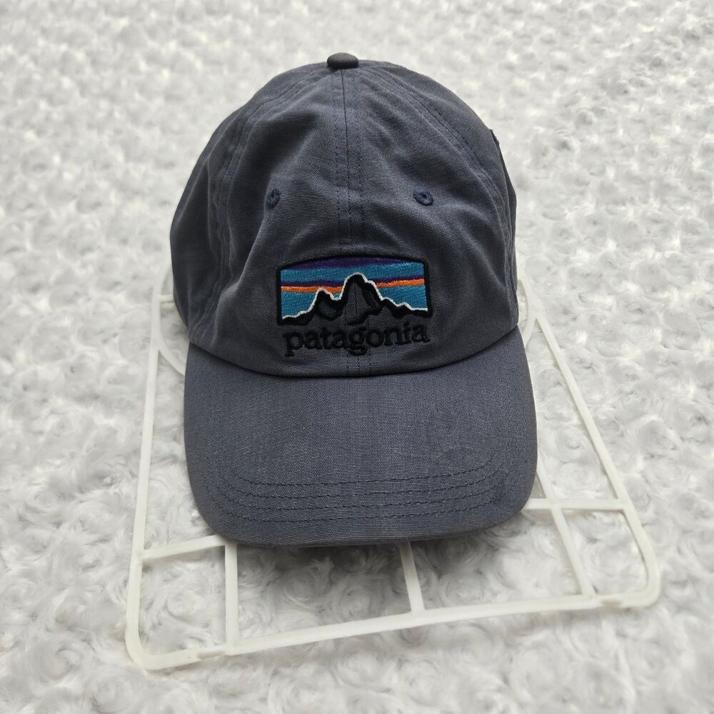 Patagonia Fitz Roy Trout Trucker / Canvas Hat baseball cap mountain Gray Mens